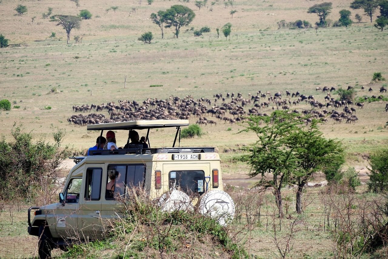 Safari vehicle before a Zanzibar island extension