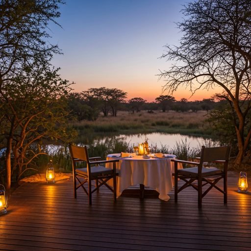 Romantic private dinner setting for a Zanzibar honeymoon escape